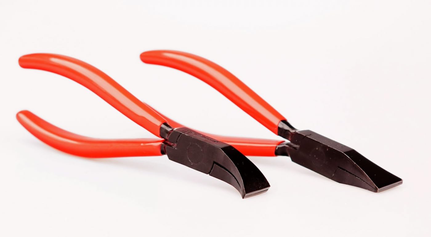 Set Mini Falzzange leicht gerade + 45°, eingelegt, PVC, 22/180 mm