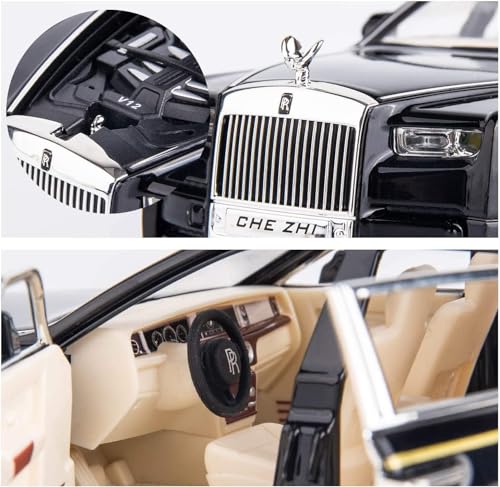 Image of SPITEN Exclusive Alloy Metal Pull Back Die-Cast Car 1:32 Rolls Royce Phantom Diecast Metal Pullback Toy Car with Openable Doors & Light, Music Boys Gifts Toys for Kids, Multicolor(Multicolour)