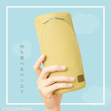 Sonic Sma-Sta Ash Standing Pen Case, Workspace Bag, Tech Accessories Organizer, Makeup Bag, Pencil Pouch Converts Into Smartphone Stand, Cosmetics Holder, and more, FD-8265-B, Blue