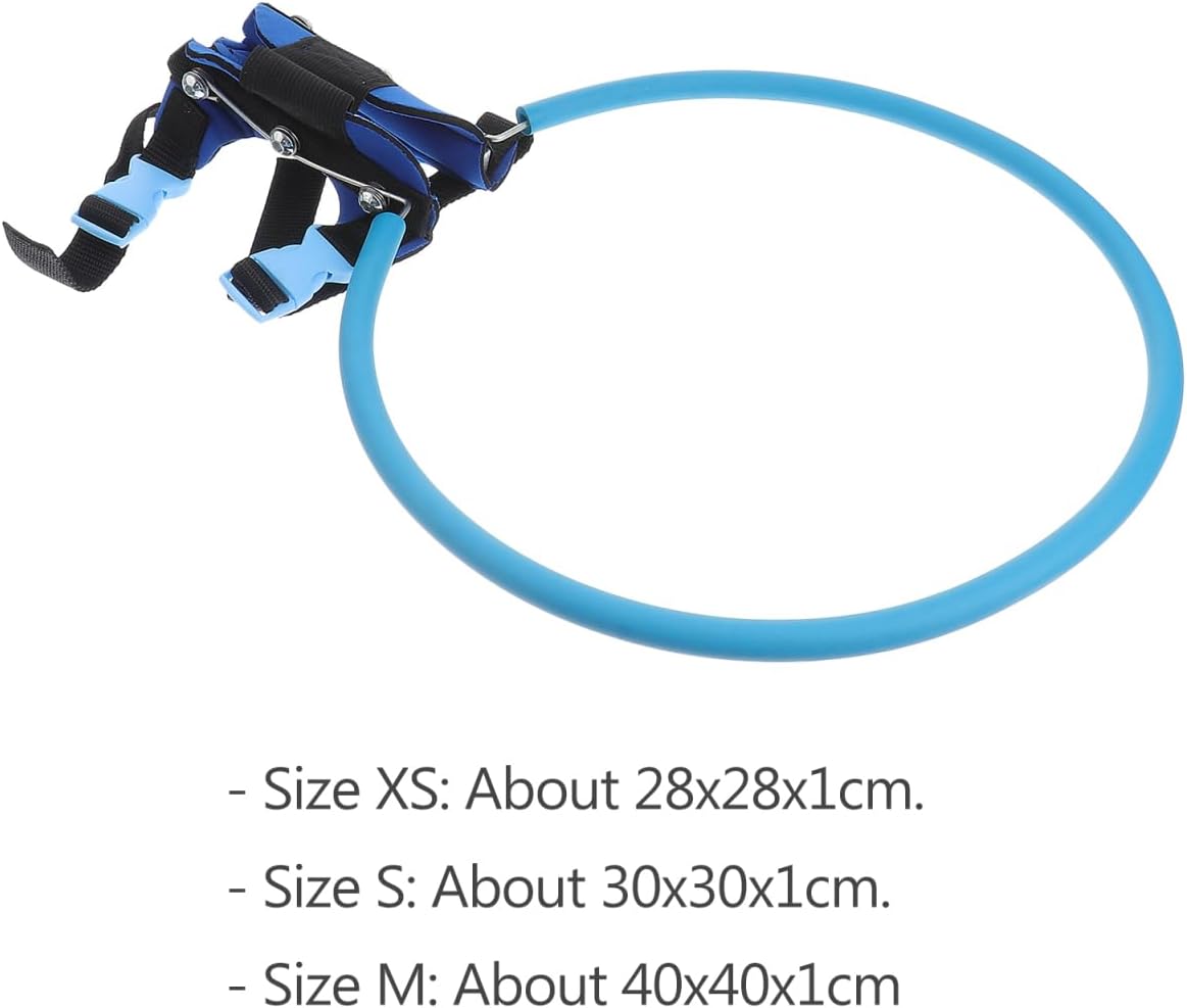 Kisangel Blind Pet Harness Circle Walking Collision Ring for Blind Dogs Easy to Wear, Xs 11.02 Inch Diameter