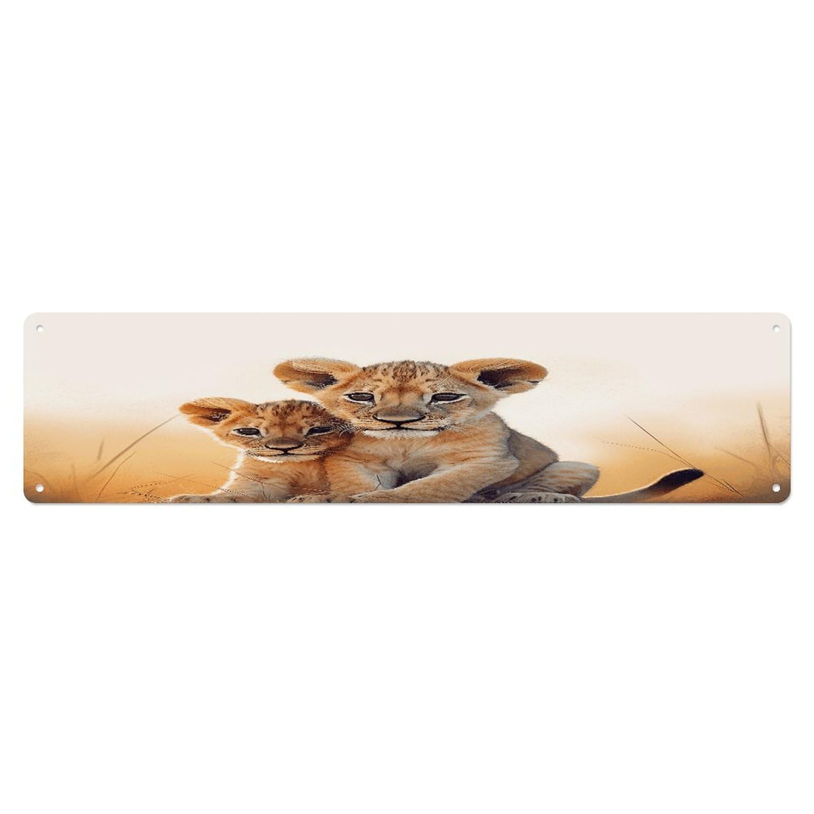 Adfgyerh Style Small Lion Wall Decor Aluminum Waterproof. Plaque, Practical Gift,Sign 15.7X3.9 Inch Poster,For Home, Office, Business, Garage– Indoor/Outdoor