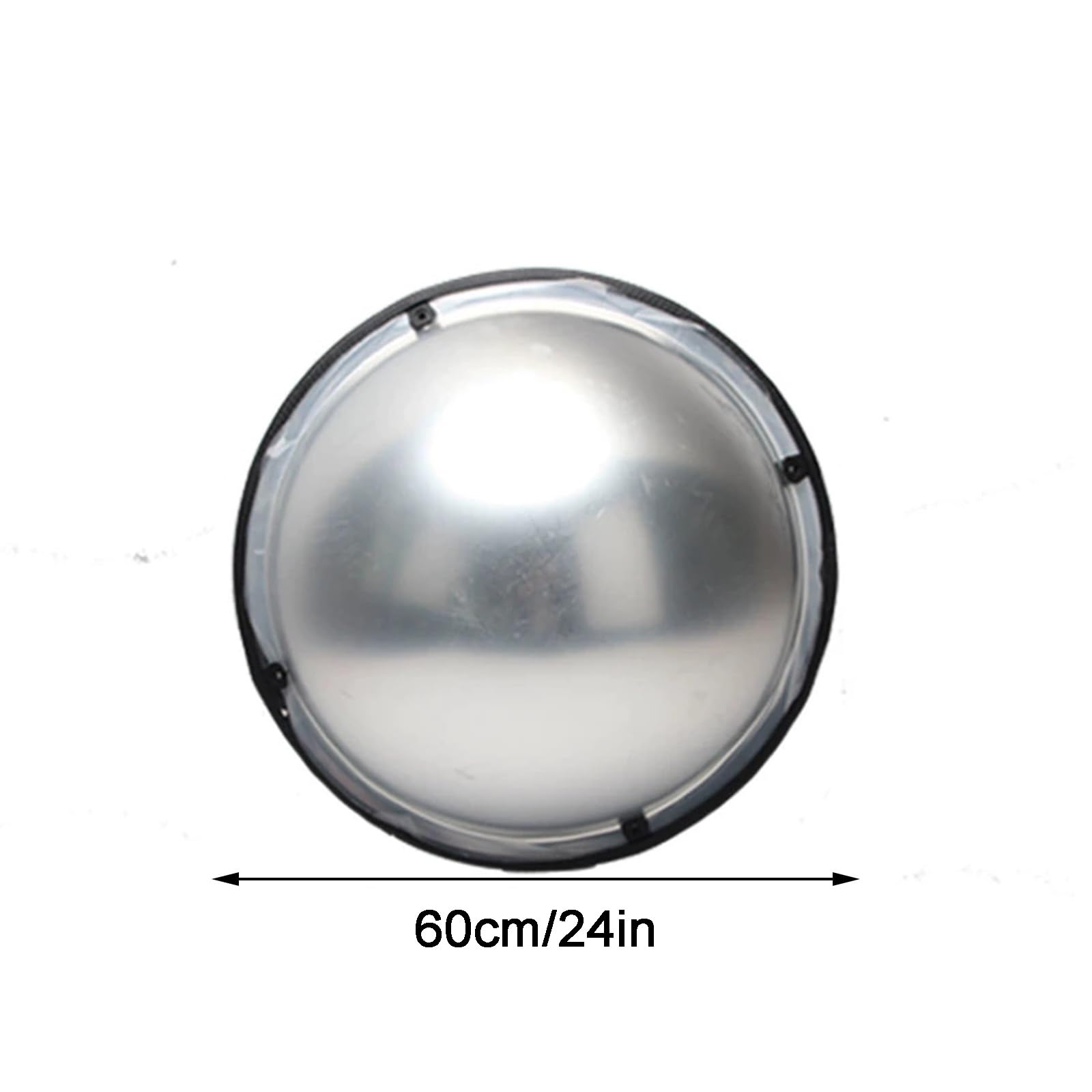 Lustro Akrylowe Full Dome, Wypukłe Lustro do Użytku Wewnątrz, Widok z Boku Magazynu na Zewnątrz, Okrągłe Lustro Ścienne do Użytku w Biurze(60cm/24in)