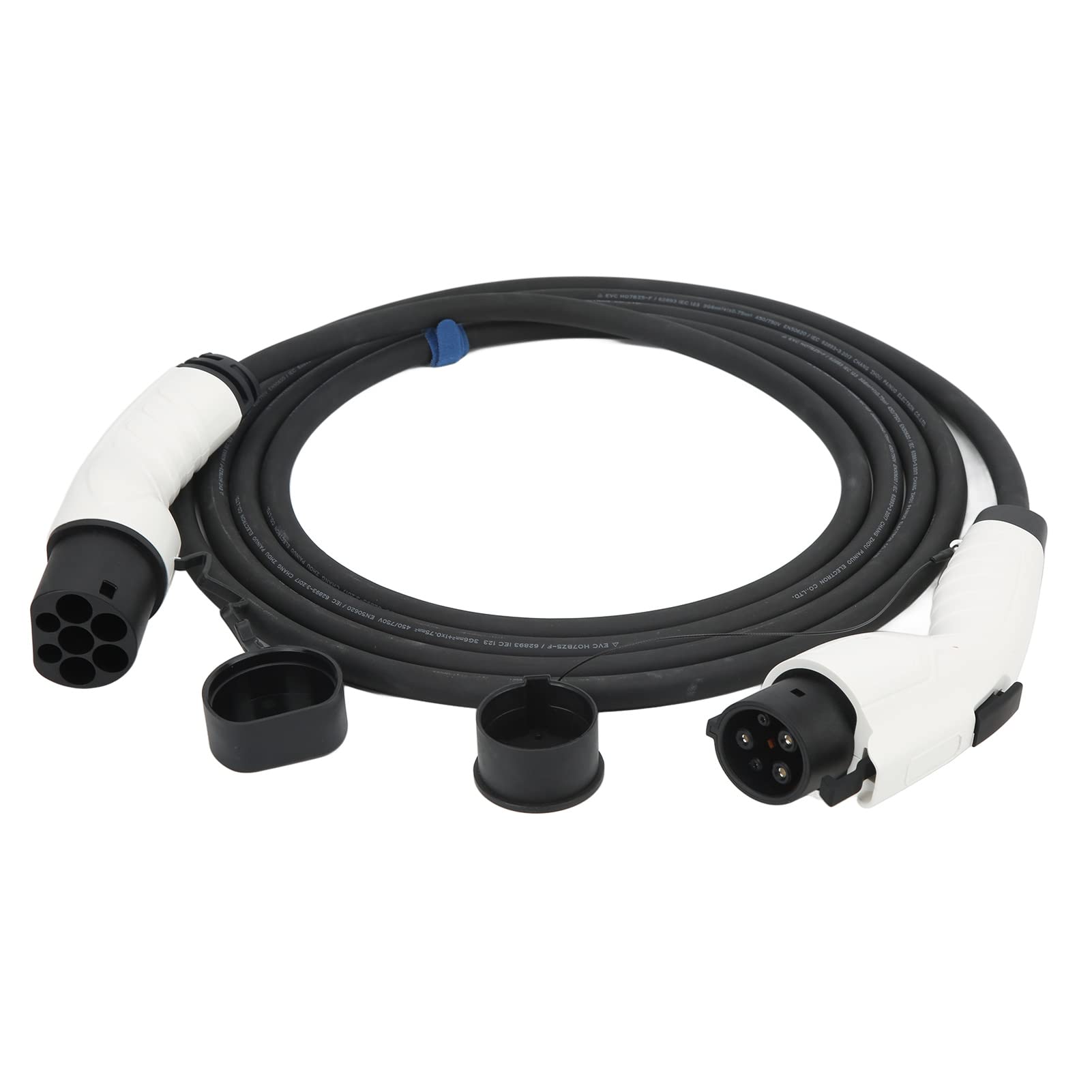 Cable de Cargador EV Tipo 1 a Tipo 2, Cable de Carga Duradero de 5m 16A 3.6KW para Vehículos Eléctricos, Aprobado por CE TUV