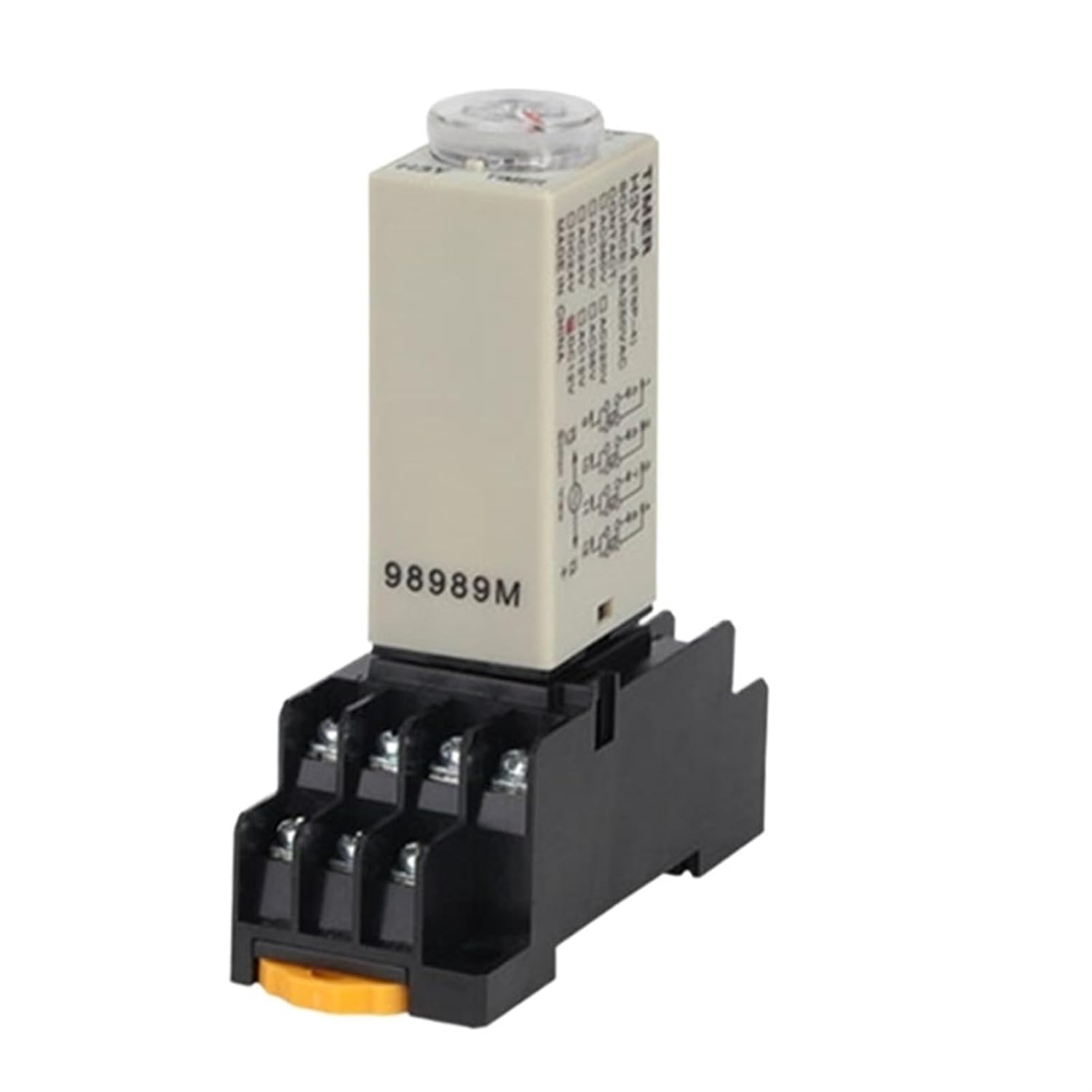 H3Y-4 Power-on Delay Rotary Knob 1S/5S/10S/30S/60S/3M/5M/10M/30M Timer Time Relay AC/DC 24V 14 Pin with Base PYF14A(Voltage DC 24V,0-60 Seconds)