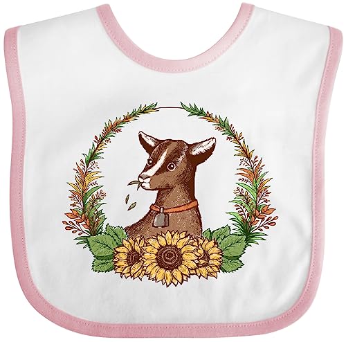inktastic Floral Goat Wreath Baby Bib