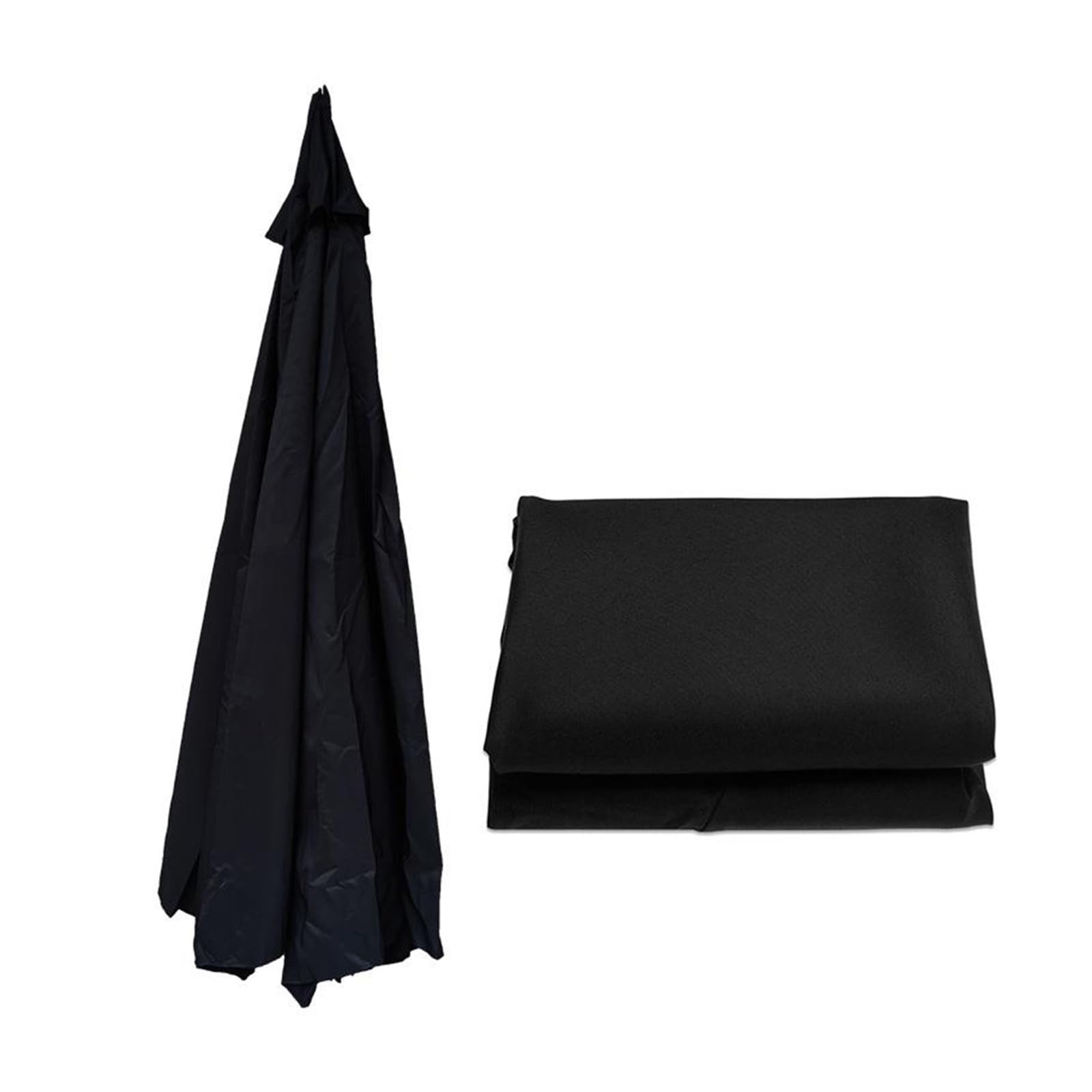 HAOKKV Umbrella Replacement Cloth 2.0m 2.7m 3.0m Patio Replacement Parasol Fabric Garden Umbrella Replacement Canopy For Backyard Beach UV Protection(Black,2.0m/6.5ft)