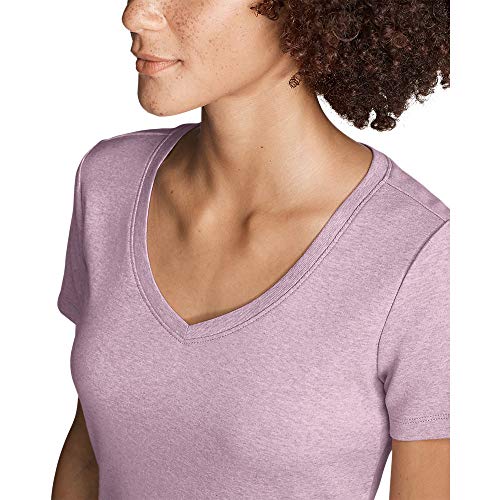Eddie Bauer Women's Favorite Short-Sleeve V-Neck T-Shirt, Black, Large #TOP2