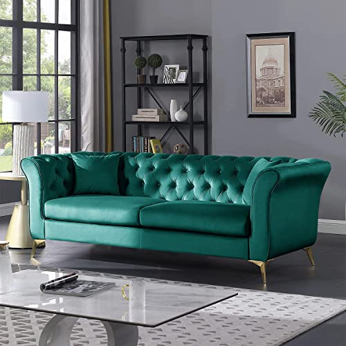 Image of Supernal 3 Seater Sofa Set with Brass Legs Perfect Gives Luxurious Look for Home /Living Room /Office /Guest Room /Hotels /Lounge