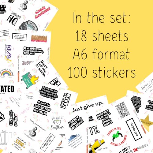 Image of 100Pcs Snarky Stickers, Sarcastic Stickers - Demotivational Decals for Water Bottle and Laptop - Unmotivational Decals, Gifts for Women & Men