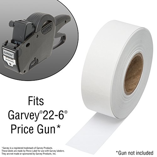image for Perco 2212 White Pricing Labels for Garvey Contact 22-6/22-7/22-8 Pric