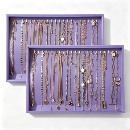 Image of Large Velvet Jewelry Tray Display Drawer Inserts 2 Pack