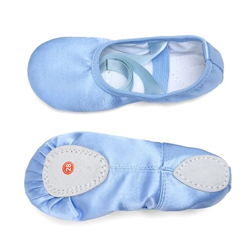 Wendywu Girls Ballet Dance Shoes Purple Flat Slipper With Ribbon  thumb #5