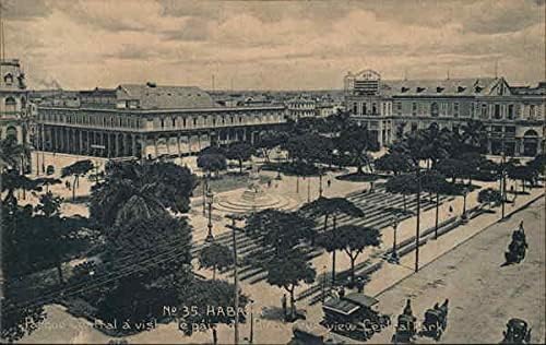 Habbana, Bird's eye view Central Park Havana, Cuba Original Antique Postcard