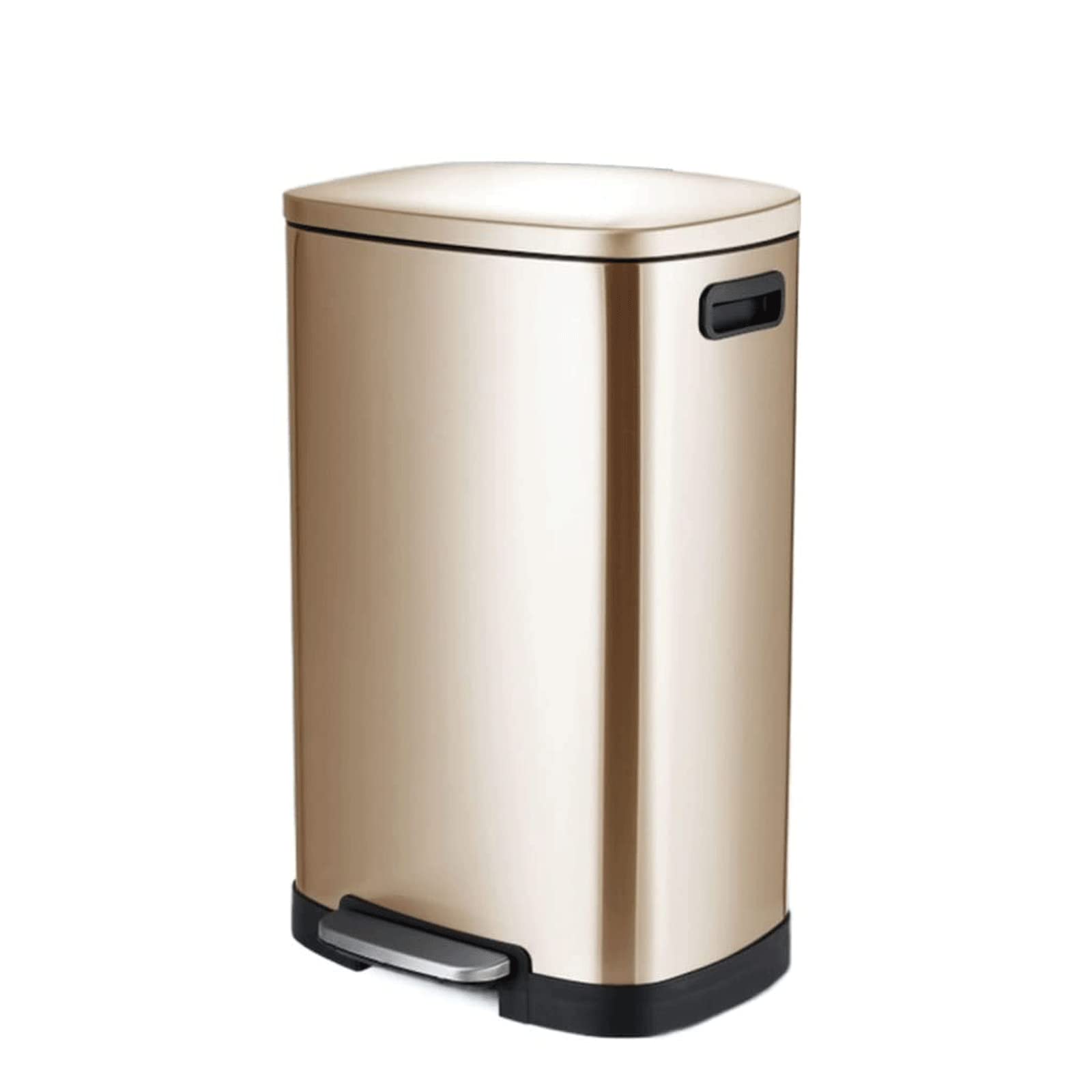 Papelera Bote de basura de baño de acero inoxidable 50L Bote de basura clasificable tipo pie para interiores al aire libre Bote de basura de gran capacidad Bote de basura para Cocina Basurero Cocina