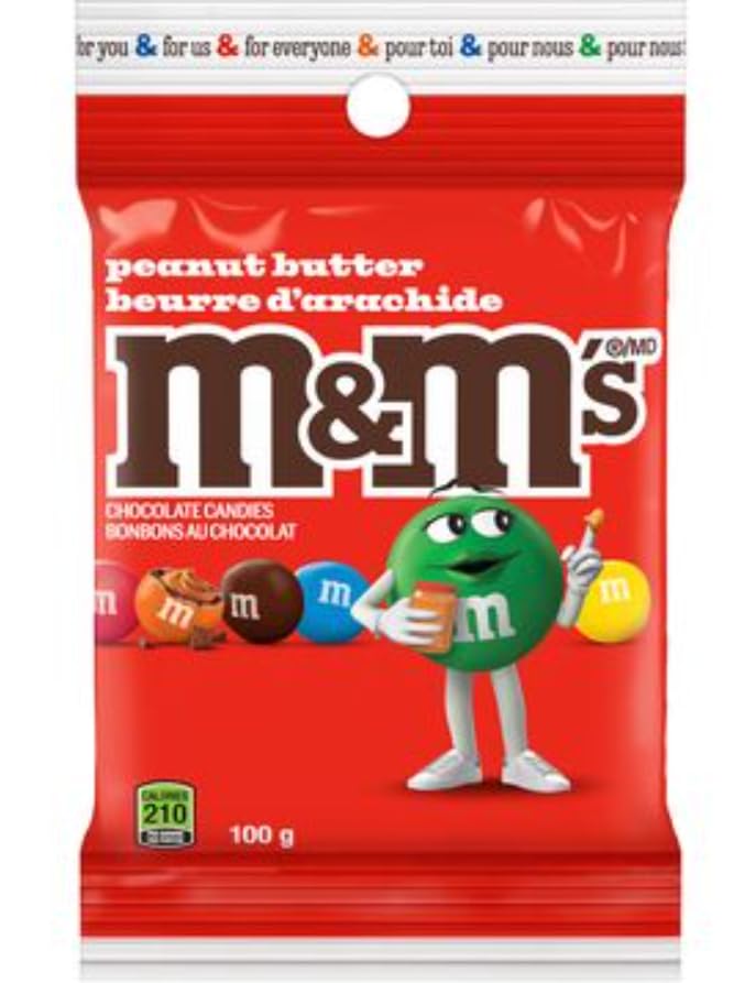 m&m's Peanut Butter chocolate candies 3.5 oz (pack of 6)