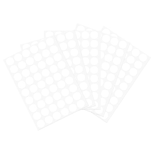 uxcell 10 hojas540 calcomanías para cubrir agujeros de tornillo, 0.827 in de diámetro de PVC, tapas autoadhesivas a prueba de polvo para muebles de