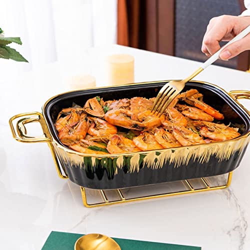 Speisenwärmer Buffetwärmer aus Keramik,Chafing Dish Warmhaltebehälter Rechaud für Catering Behälter,Speisewärmer Wärmebehälter,Buffetwärmer Speisenwärmer Warmhaltebehälter für Catering,Buffet,Party – Bild 7