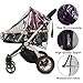 Msiud Stroller Rain Cover, PVC Universal Clear Baby Travel Weather Shield for Summer Waterproof Windproof Dustproof Pram Accessory Zipper Air Vents Shroud for Umbrella Strollers Protect from Dust Snow