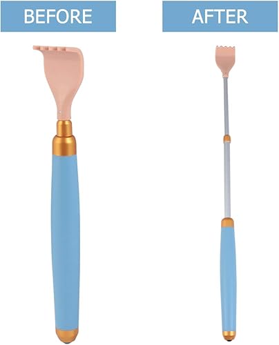 Miniatura 3 de HEALLILY Rascador de espalda extensible masajeador de espalda de mango largo auto masajeador para el hogar amigos familia azul