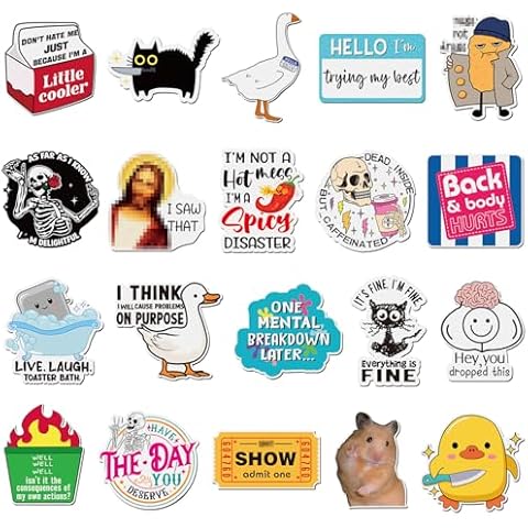 Ceenna 20 Pcs Funny Fridge Magnets Reusable Cute Animals and Words Magnets Fun Magnetic Anime Refrigerator Magnets for Office Work Home Car Locker Cabinet Gifts Decorations(Classic Style) Cover