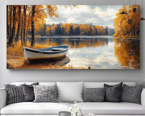 Diamond Painting Navire et Forêt Kit Complet 5D 40x120cm M751