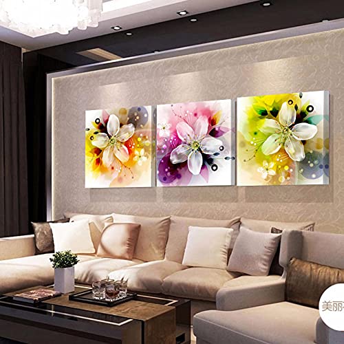 Impression toile art abstrait fleur sans cadre pour salon