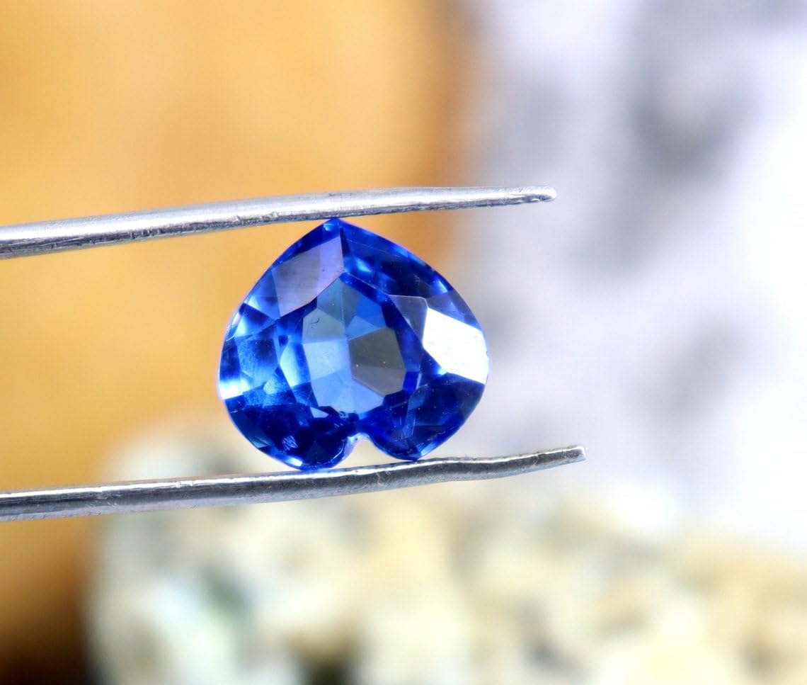 10 Ct Heart Cut Natural Blue Sapphire – Certified Faceted Loose Stone | Mined Sapphire for Jewelry Making | Genuine Untreated Gemstone