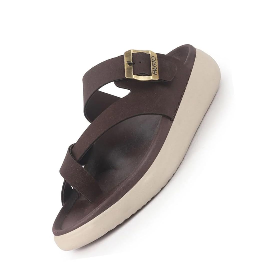 fausto Men Toe Ring Criss Cross Buckle Strap Side Stitched Waterproof Summer Slip On Sandals|Comfort Sole|Lightweight Slippers for Rainy Monsoon Season-picture-21