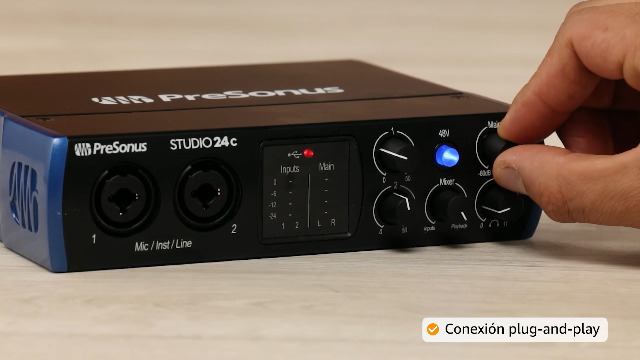 PreSonus Studio 24c 2x2, 192 kHz, interfaz de audio USB con Studio