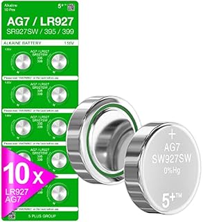 5Plus Group 10 PCS SR927SW LR927 AG7 SR929SW 395 399 1.55V Button Cell Watch Batteries