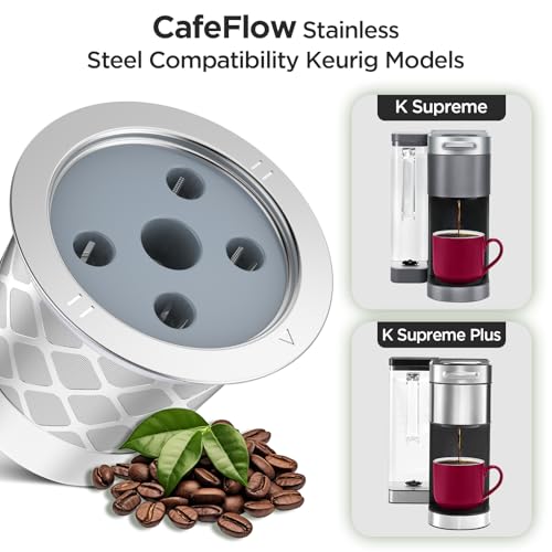 Image of Reusable K Cup for Ke K Supreme machine- permanent ke coffee filter Refillable K cups for Ke K Supreme Plus Coffee Makers(2pcs)