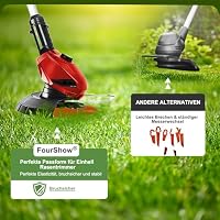 100 Stück PA6 Ersatzmesser-Set Rasentrimmer-Zubehör Kompatibel mit Einhell Rasentrimmer GE-CT 18 Li, GC-CT 18/24 Li, BG-CT 18 Li, RG-CT 18 Li, Kunststoffmesser Kompatibel mit Einhell Akku-Rasentrimmer – Ansicht 5