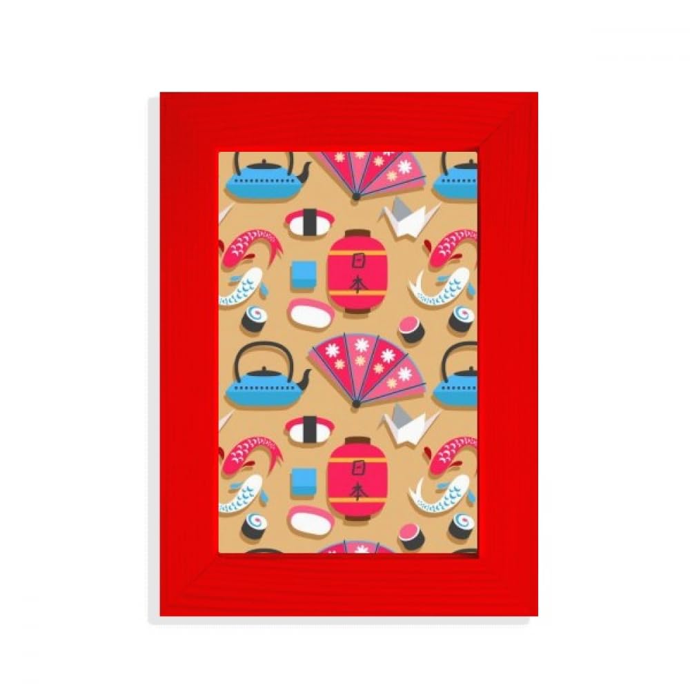 Cadre photo Crane Repeat rouge, motif traditionnel japonais pour cadeau de crémaillère