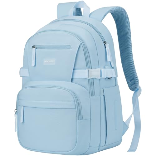 Image of WINDARS Backpack for School Girls, Cute High School Backpacks for Teens Women Student Large Bookbag 15.6 Inch Laptop Bag with USB Charger Port for College Work Travel Trip (Blue)