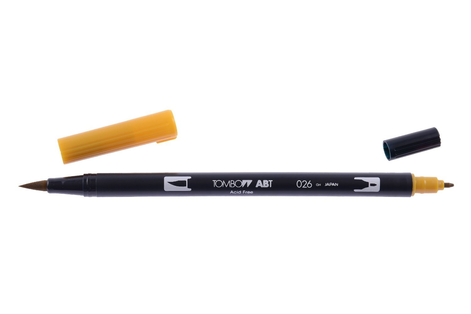 Tombow Rotulador Doble Punta Pincel Acuarelable, Plástico, Yellow Gold