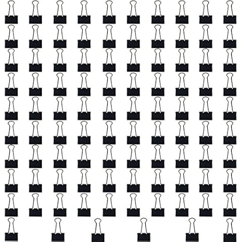Clipco Binder Clips Medium 1.25-Inch Black 96-Pack Cover