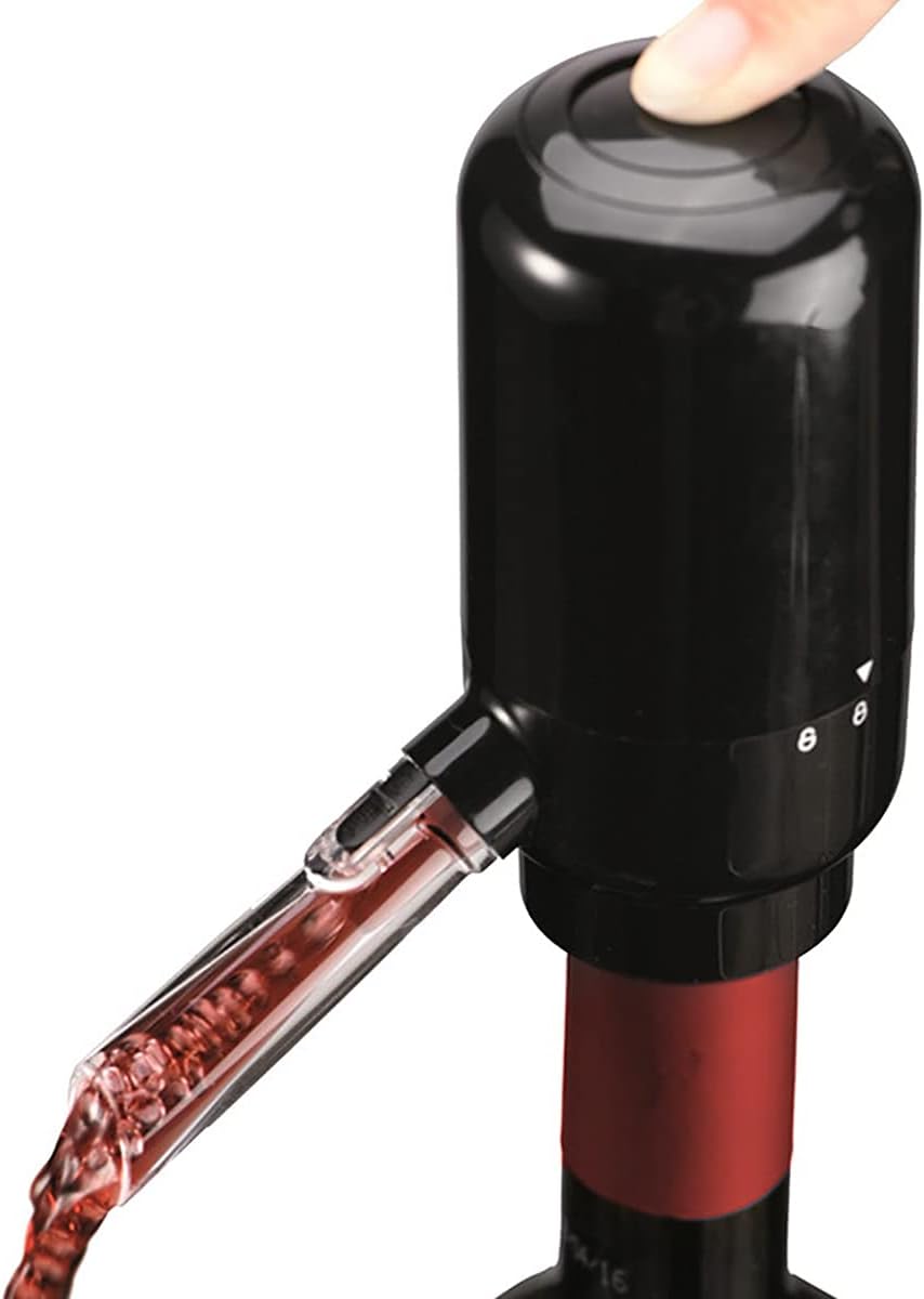 Electric Wine Decanter Portable One Touch Wine Decanter Automatic Wine Oxidizer Dispenser Spout Pourer Electric Wine Aerator Pourer Wine Pourer (Color : Black Size : Free size)