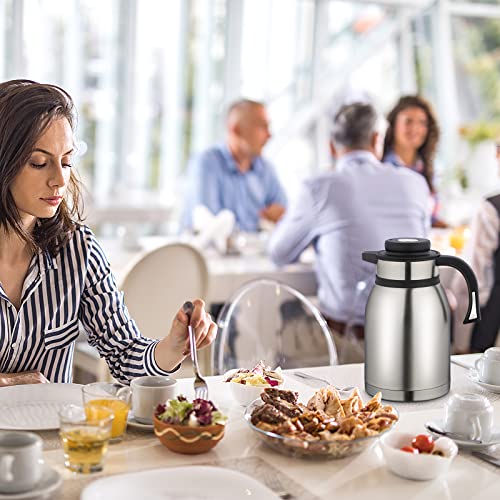 Phyllia 68Oz Thermal Coffee Carafe, Stainless Steel Double Walled Vacuum Insulated Thermos, Thermal Pot Flask For Coffee, Tea, Hot Water, Beverage, Hot & Cold Retention #TOP7