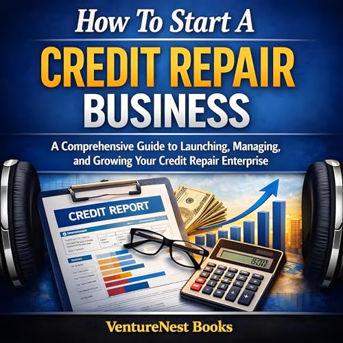 How to Start a Credit Repair Business Audiolibro Por VentureNest Books arte de portada
