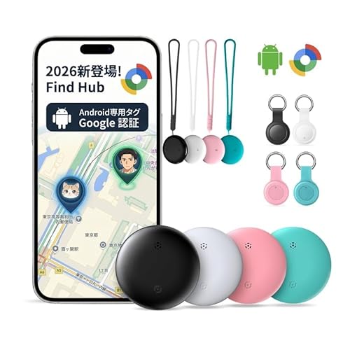 �G�A�^�O Android��p �X�}�[�g�^�O �����h�~�^�O�yGoogle�����F�؁zGoogle�uFind Hub�v�Ή� �A���h���C�h�Ή� �Y�ꕨ�h�~�g���b�J�[ GPS�^�O �ǐՃ^�O ���z�s�v IP67�h�o�h�� �����^ ���y�� �q��/�����/�y�b�g����� �d�r