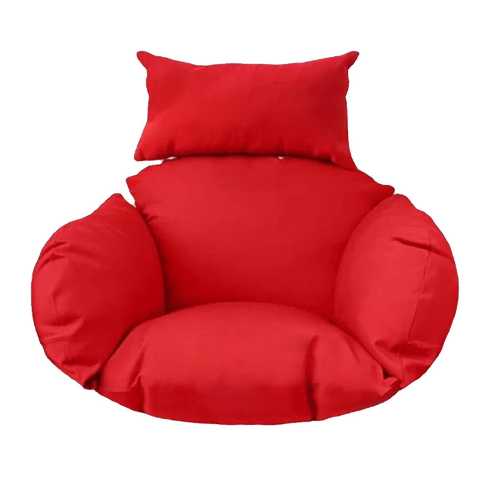 Hanging Egg Chair Cushion, Does Not Include Chairs, Soft Hanging Basket Chair Cushions, Removable Washable Thicken Egg Chair Cushion for Outside Patio Bedroom Garden and Balcony(Red,Cushion only) โ image 1