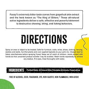 Synergylabs Fooey Ultra Bitter Spray 8 Fl Oz  Cucciolini Doodles Synergylabs fooey Ultra bitter spray 8 fl Oz   cucciolini doodles