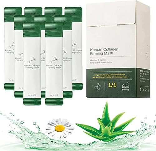 HJFCY Korean Collagen Firming Mask, Collagen Firming Sleeping Mask, Wash-Free Firming Anti Aging Moisturizing Face Facial Mask for Women (40pc)
