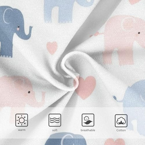 Wusikd Cute Elephants Girls' Underwear Cotton Pink Hearts Girls Briefs Soft Toddler Underwear 2T3