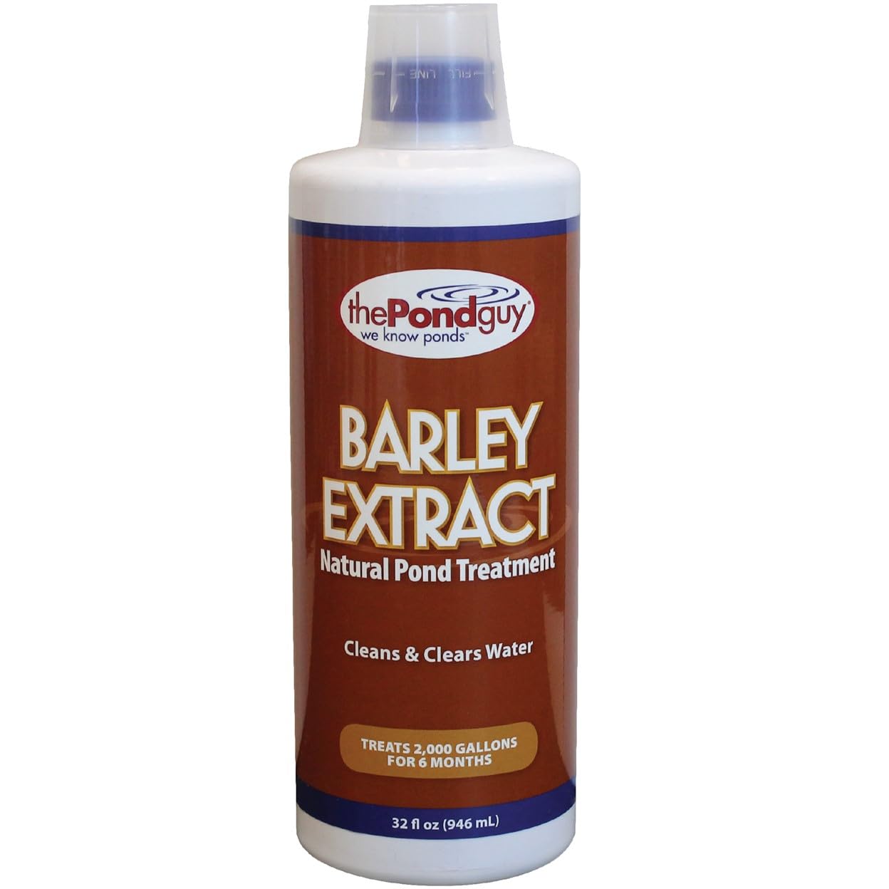 The Pond Guy Barley Extract Natural Liquid Treatment for Ponds and Water Gardens, Safe for Koi Fish and Plants, Natural Solutions for Clear Pond Water - 32 Ounces