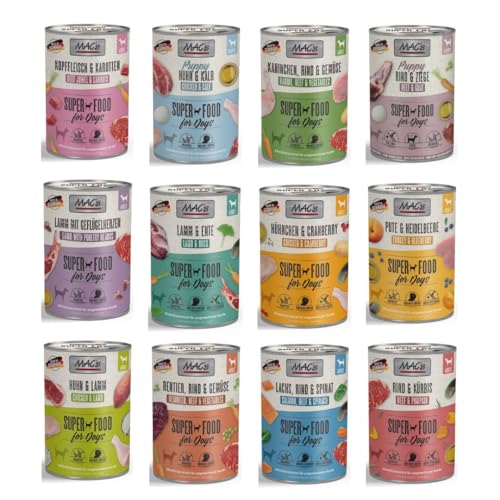 Mac's Hunde-Mix | Premium Nassfutter | 12 x 400 g (12 x 400 g, Mix 1)