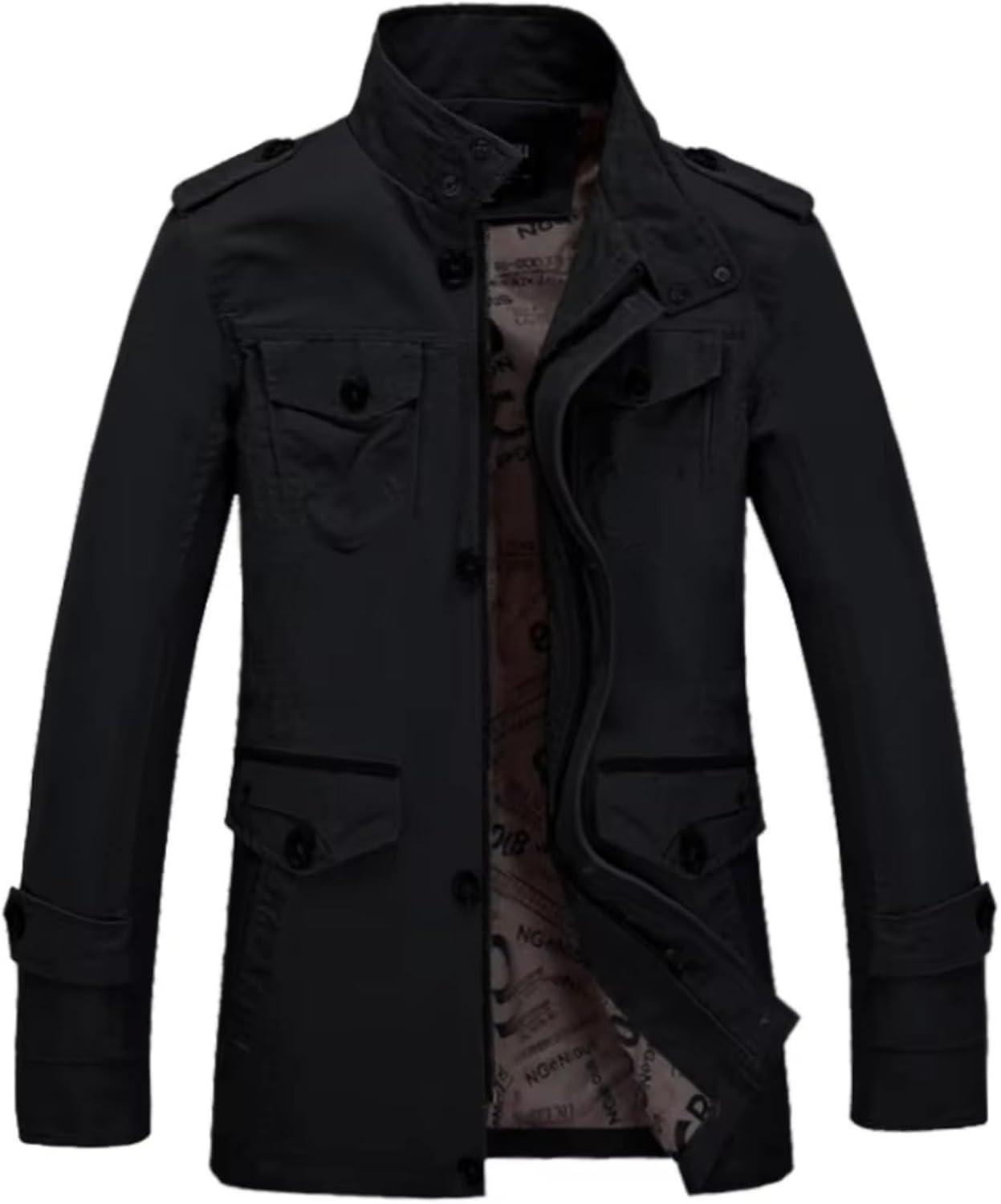 Men's Casual Jacket Male Windbreaker Oversized Autumn Washed Cotton Classic Long Jackets Men Trench Coat