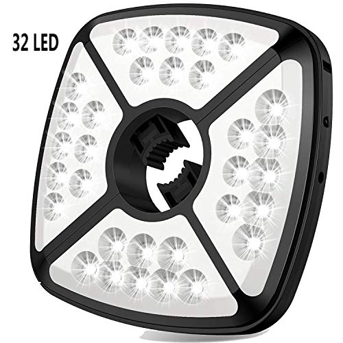 【32 LED】Patio Umbrella Lights, Rechargeable LED Umbrella Lights Cordless Super Bright Umbrella Pole