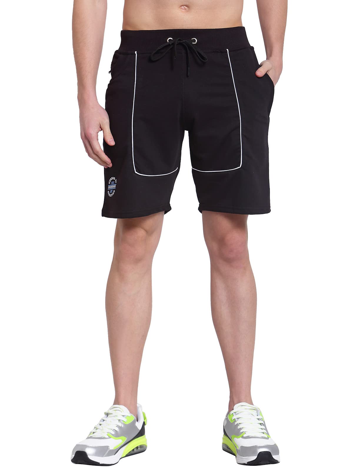 uzarus Men's Cotton Bermuda Shorts with 2 Zippered Pockets-picture-14