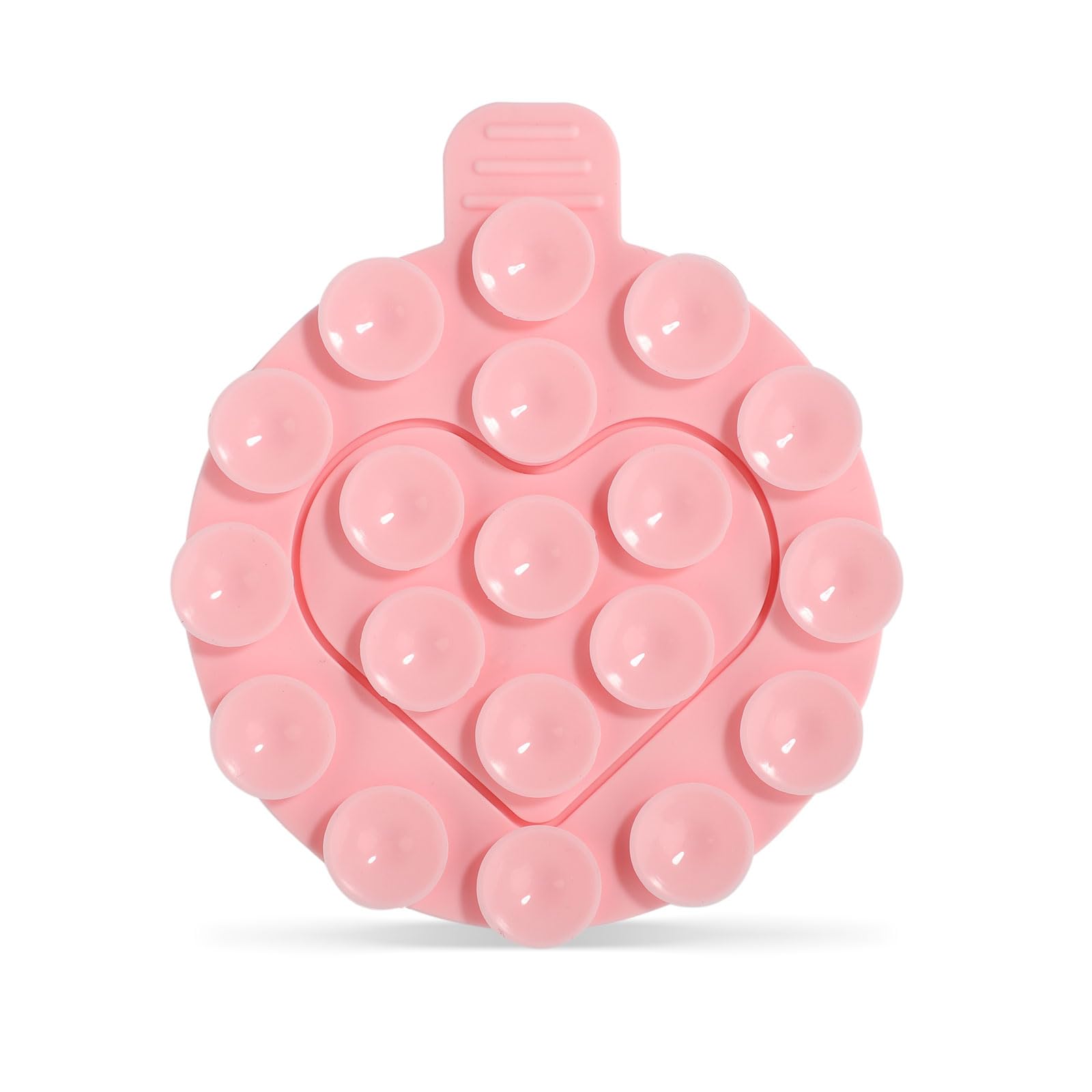 2 Ventose A Cuore Per Telefono - Silicone, Doppia Adesione, Rosa E Bianco - Foto 6